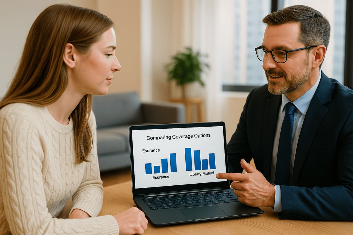 auto insurance coverage comparison Esurance vs Liberty Mutual